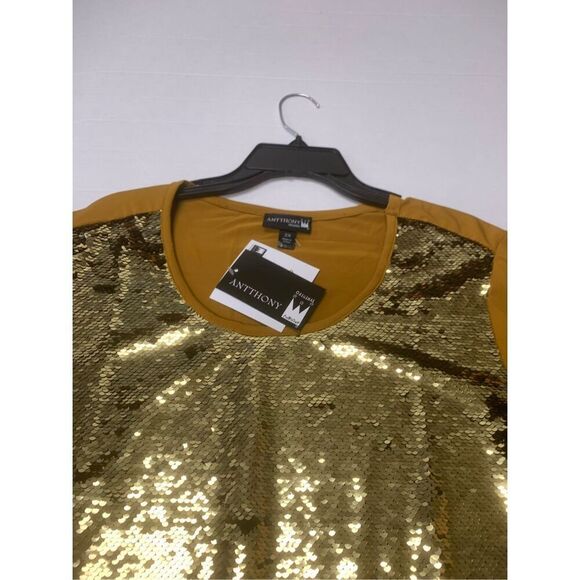 Sequin Embellished Plus Size Blouse 2X - Picture 4 of 7
